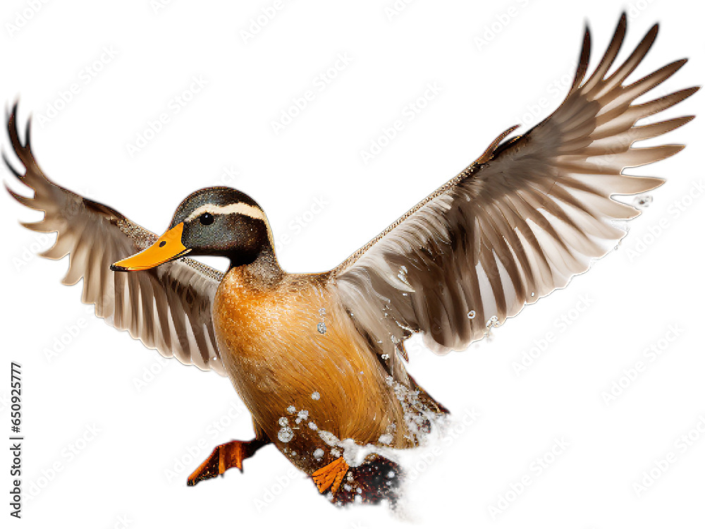 Duck Diving for Food, No Background Duck Diving for Food, No Background