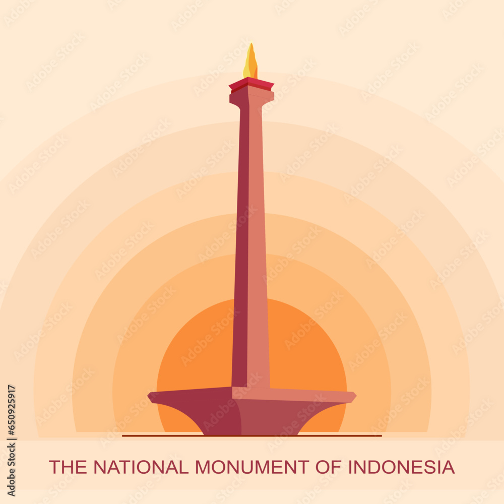 Vector Design of Indonesia National Monument or popularly known as the Tugu Monas. The proud landmark of the City of Jakarta. Vector Design of Indonesia National Monument or popularly known as the Tugu Monas. The proud landmark of the City of Jakarta.