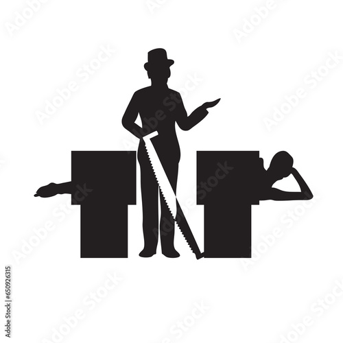 Magician with assistant
