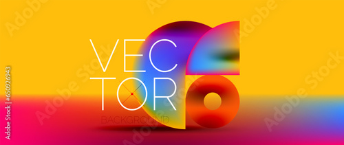 Sleek podium with abstract composition of squares, circles, and triangles, adorned with vibrant fluid gradients for wallpaper, banner, background, landing page, wall art, invitation, print, poster