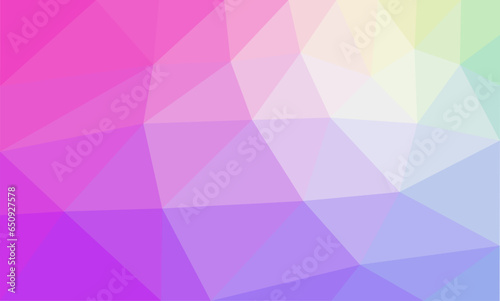 Fototapeta Naklejka Na Ścianę i Meble -  Colorful triangle geometric background,rainbow colored polygon crystal mosaic.