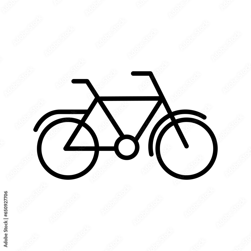 Bicycle line icon. Bicycle liner flat illustration on white background..eps Bicycle line icon. Bicycle liner flat illustration on white background..eps
