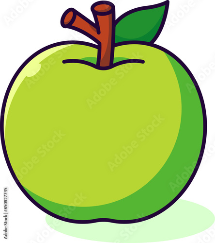 Apple Vector Flat Illustration. Perfect for different cards, textile, web sites, apps 