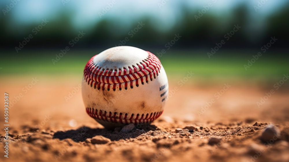 Baseball in the outfield