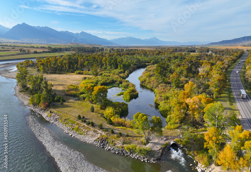 Paradise Valley in the Fall, Livingston, Montana photo