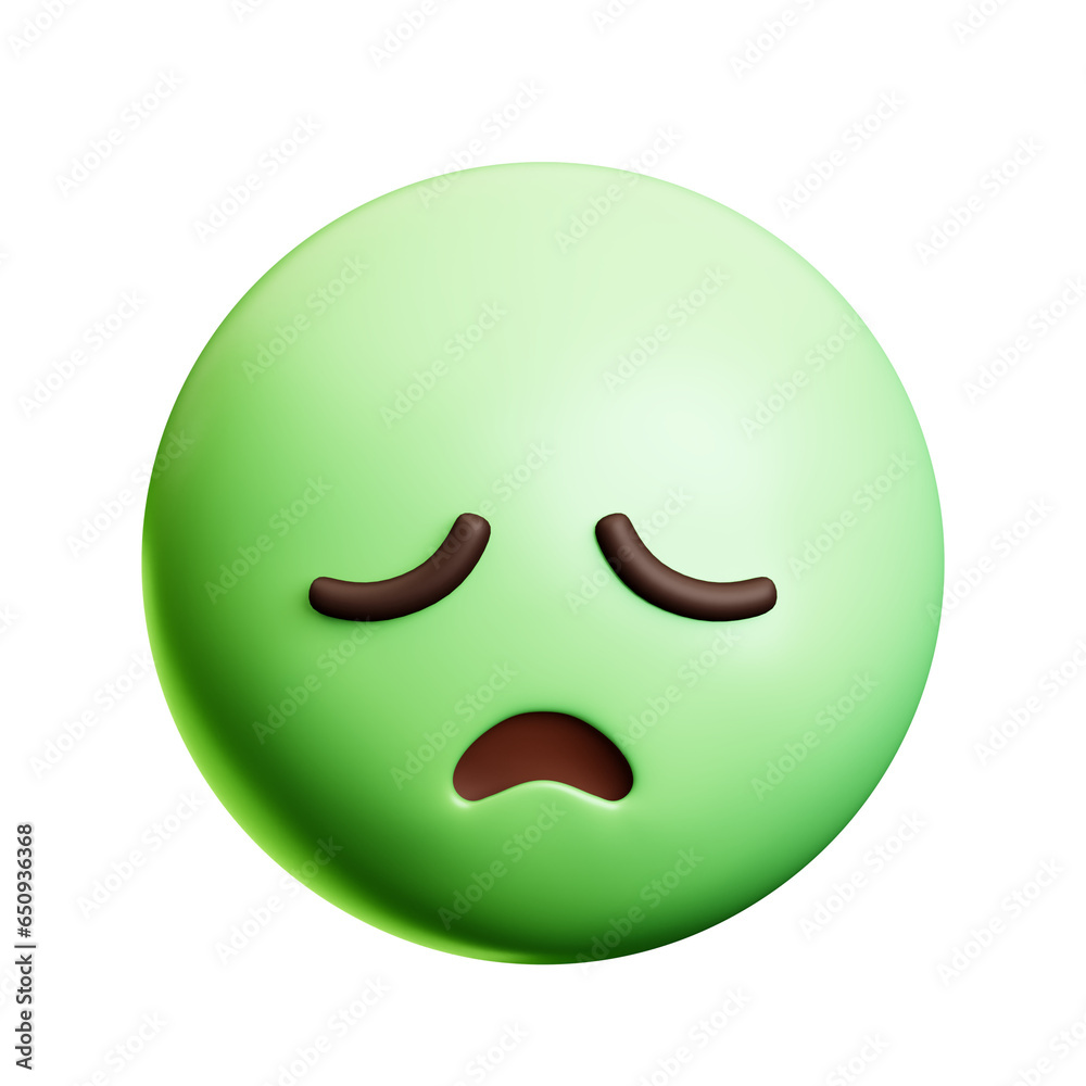 Fever face, sick face emoji, 3d style emoticon Fever face, sick face emoji, 3d style emoticon