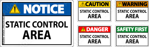 Caution Sign Static Control Area