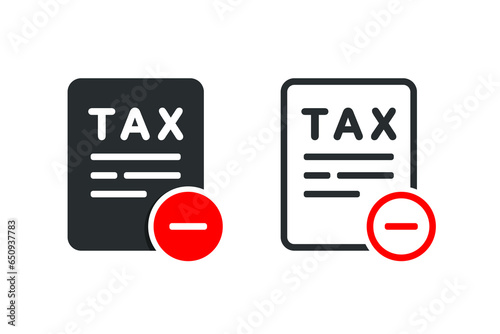 Tax document remove. Illustration vector