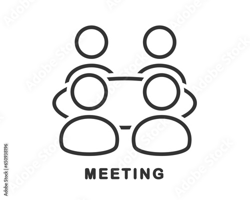 People meeting icon. Illustration vector
