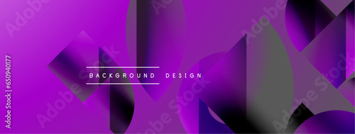 Triangles, lines and round shapes - dynamic geometric abstract background. Visual symphony of shapes and lines design for wallpaper, banner, background, landing page, wall art, invitation, prints