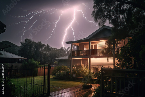 Shot of lightning during a thunderstorm