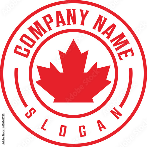 Canadian product icon suitable for commerce business. badge, seal, sticker, logo, symbol in colored and black Variants. Isolated vector illustration
