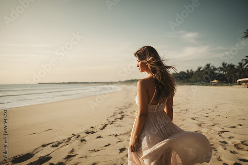 woman on the beach