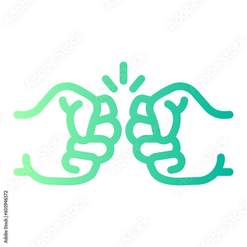 fighting Line Gradient Icon