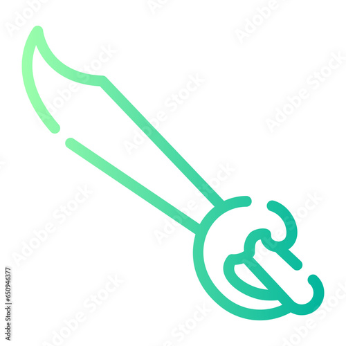 katana Line Gradient Icon