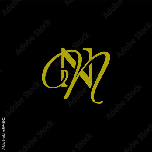 initial letter nn unique monogram logo vector
