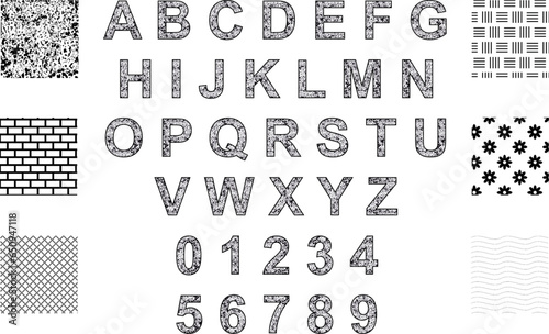 a ready-made sample of letters with 6 types of fill, you can easily take each letter and change it at your discretion, ideal for logos or brochures