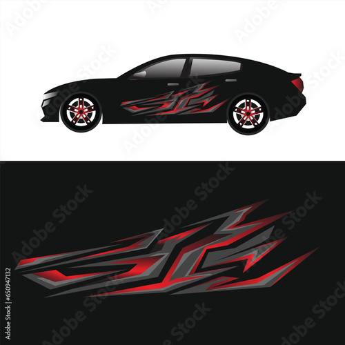 vector car decal for car body wrap, car background decal