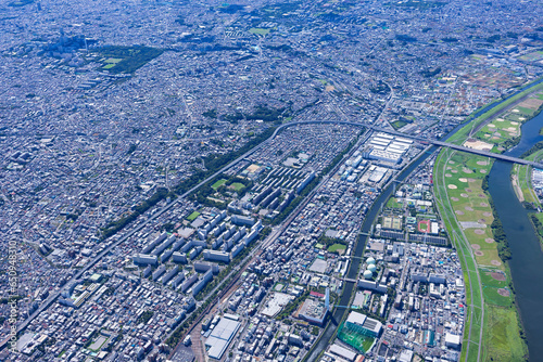 郊外の住宅地・高島平団地・Aerial view photo