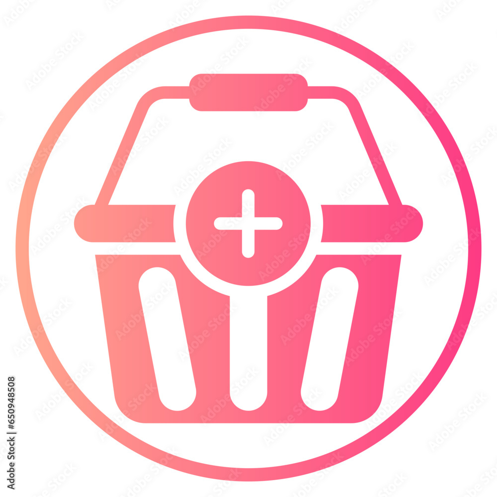 Obraz premium basket gradient icon