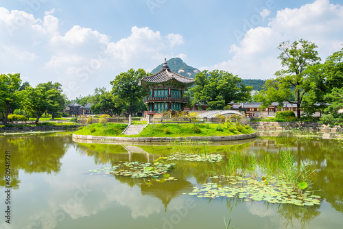 Photography views of Gyeongbokgoong palace complex in seoul city