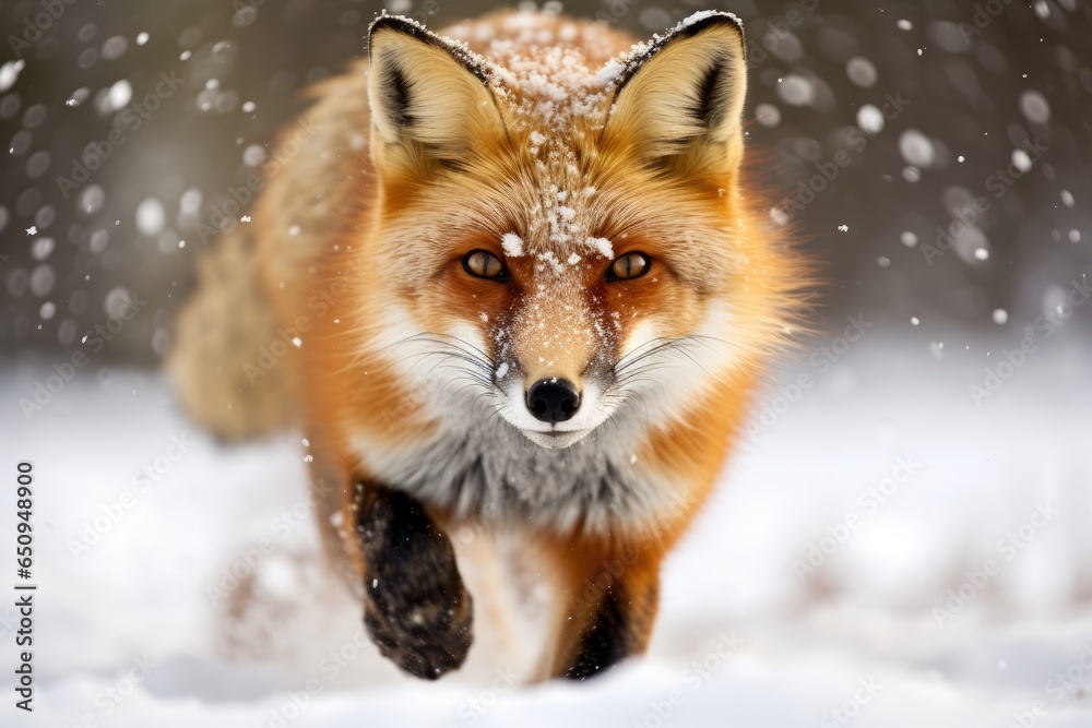red fox in snow red fox in snow