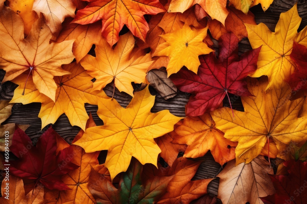 Autumn leaf branches