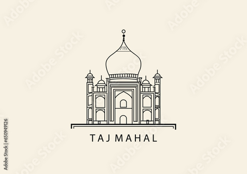 taj mahal vector illustration