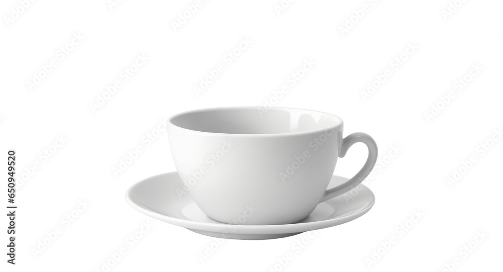 Empty white coffee cup on Transparent background Empty white coffee cup on Transparent background