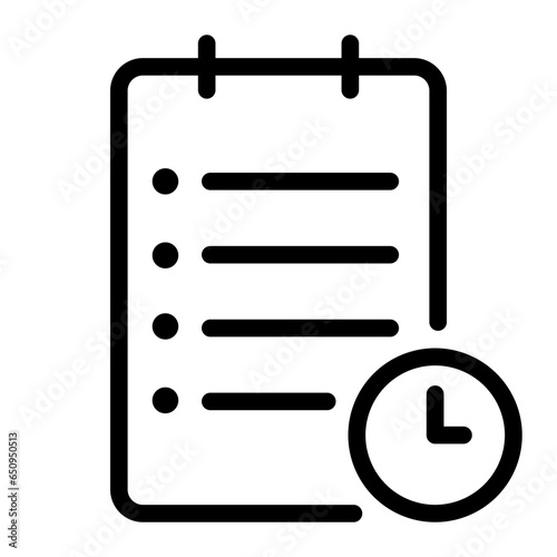 agenda line icon