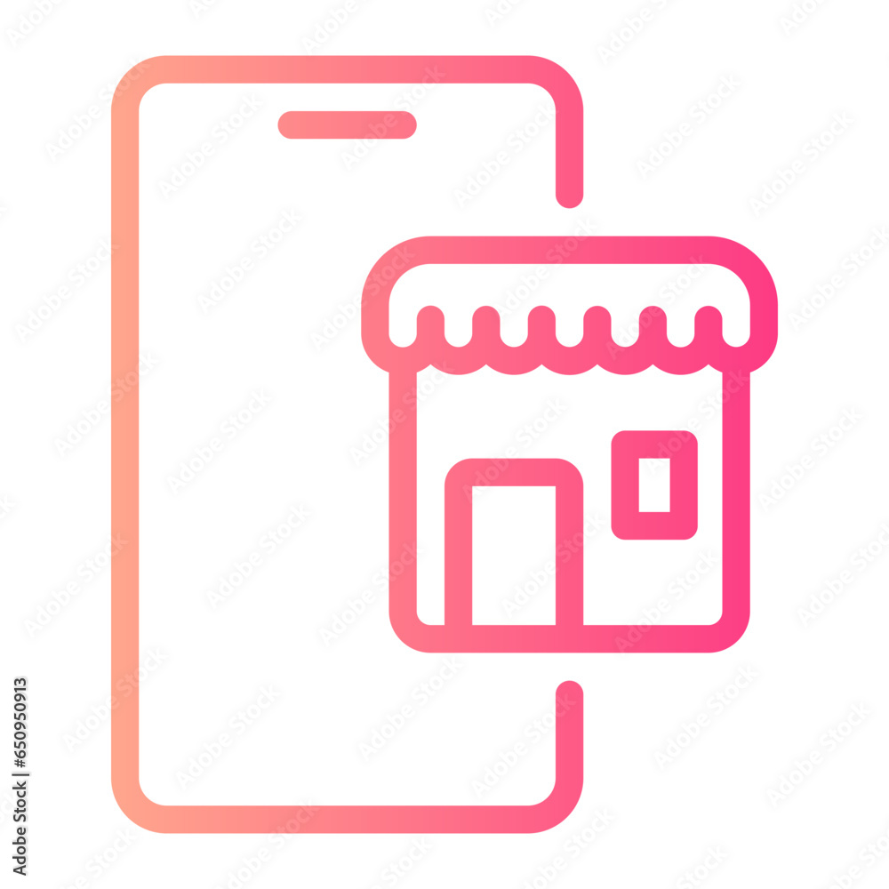 online shop gradient icon online shop gradient icon
