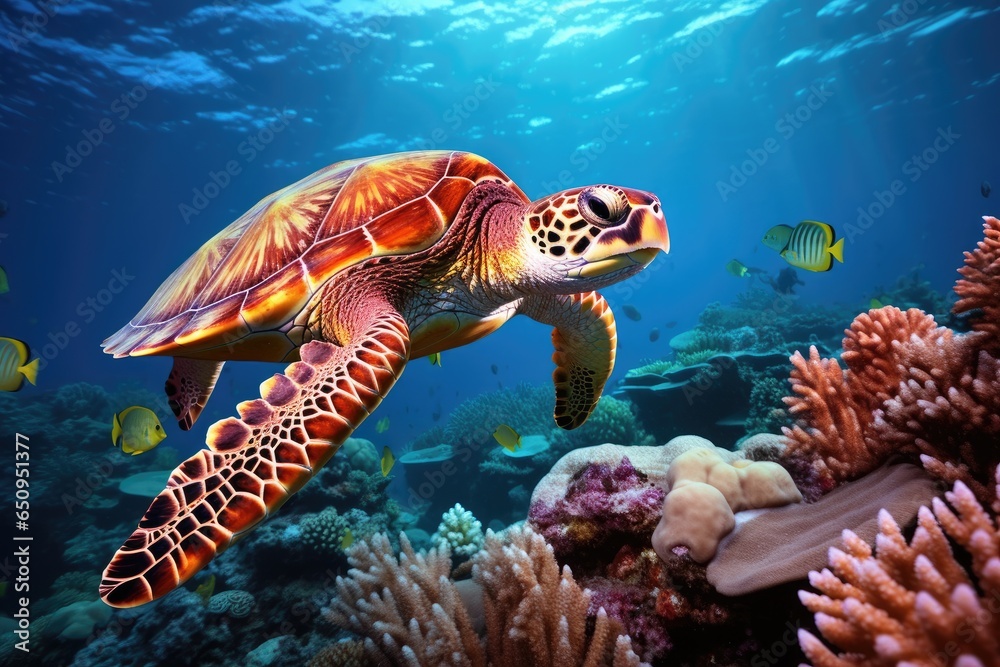 turtle swimming turtle swimming