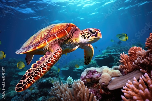 turtle swimming © Srinivas