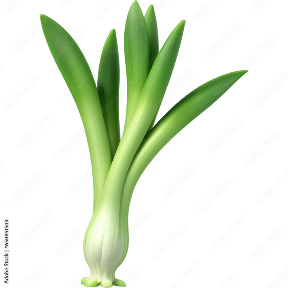 Obraz premium Green leek 3D illustration