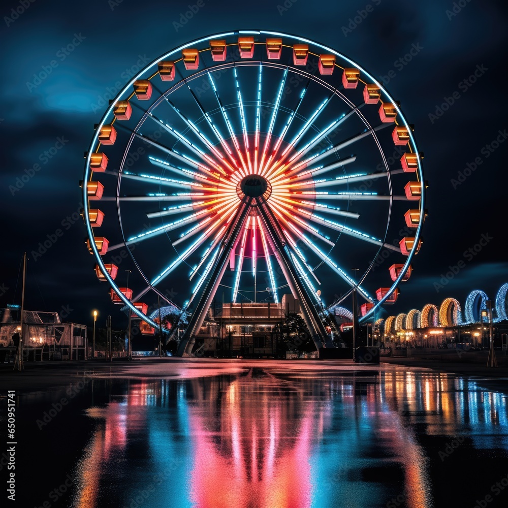 ferris wheel at night