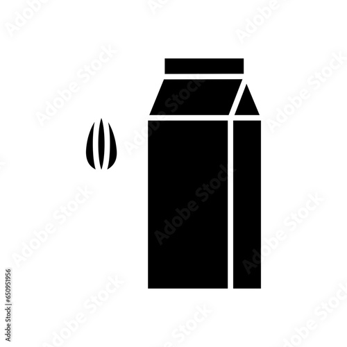 almond milk glyph icon