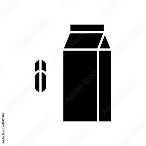 oat milk glyph icon