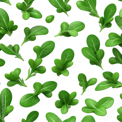 Peppery green arugula 3D illustration