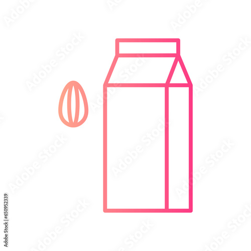 almond milk gradient icon