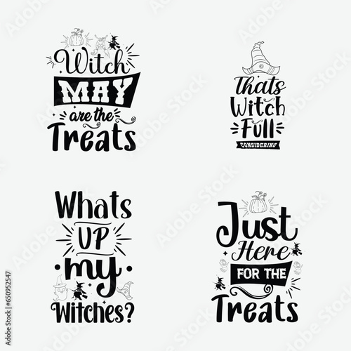 Happy Halloween vector typography set. Set of Halloween celebration collection with retro grunge effect. Halloween Concept for shirt or logo  print  stamp poster  greeting card  party invitation.