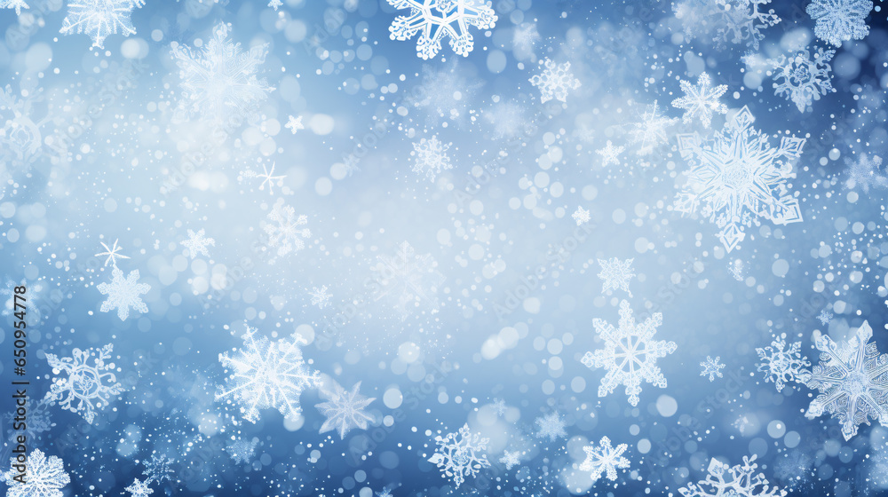blue christmas background - falling snow flakes blue christmas background - falling snow flakes