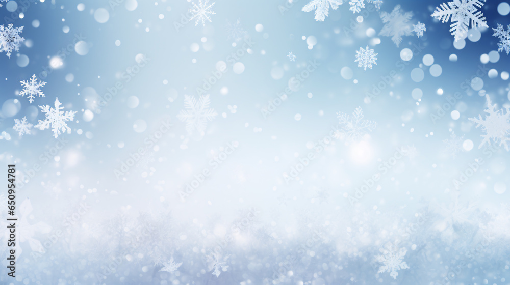 abstract christmas background - white Christmas background with snowflakes falling