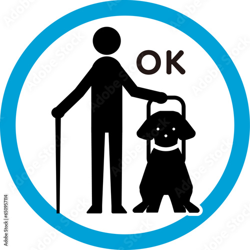 盲導犬OKのアイコン