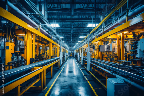 Industrial Production Line Automation Robots Manufacture Plant Factory