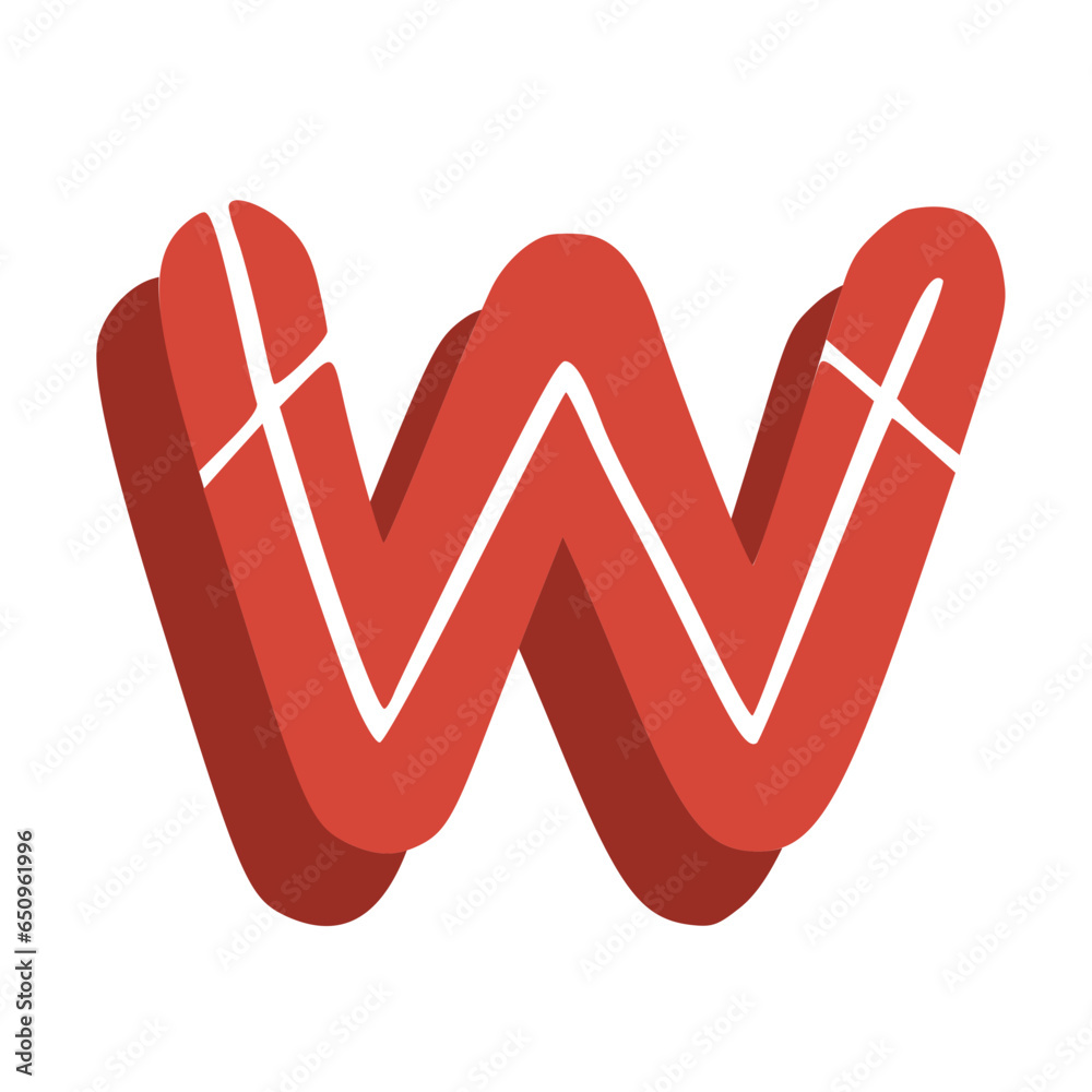 Handmade Alphabet Letters Red Color