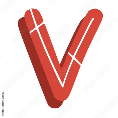 Handmade Alphabet Letters Red Color