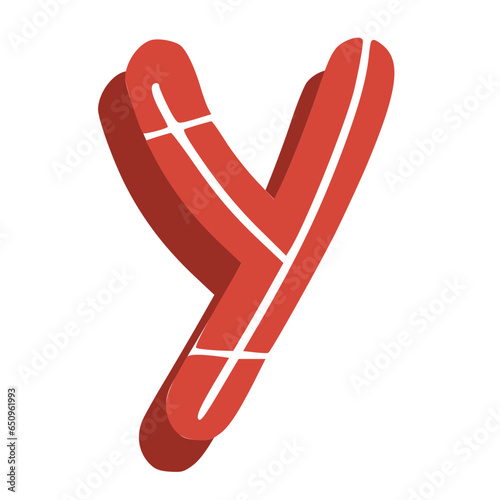 Handmade Alphabet Letters Red Color