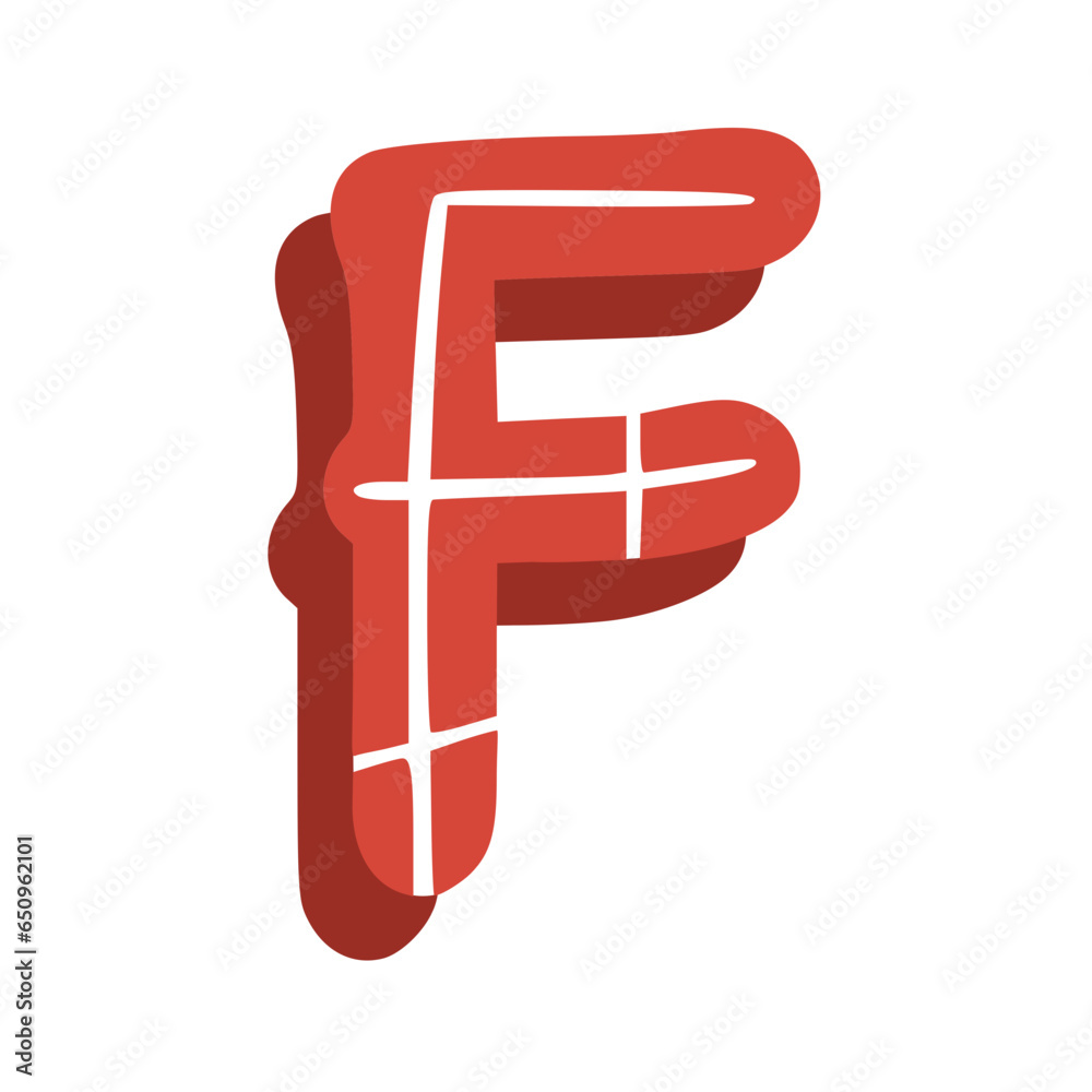 Handmade Alphabet Letters Red Color
