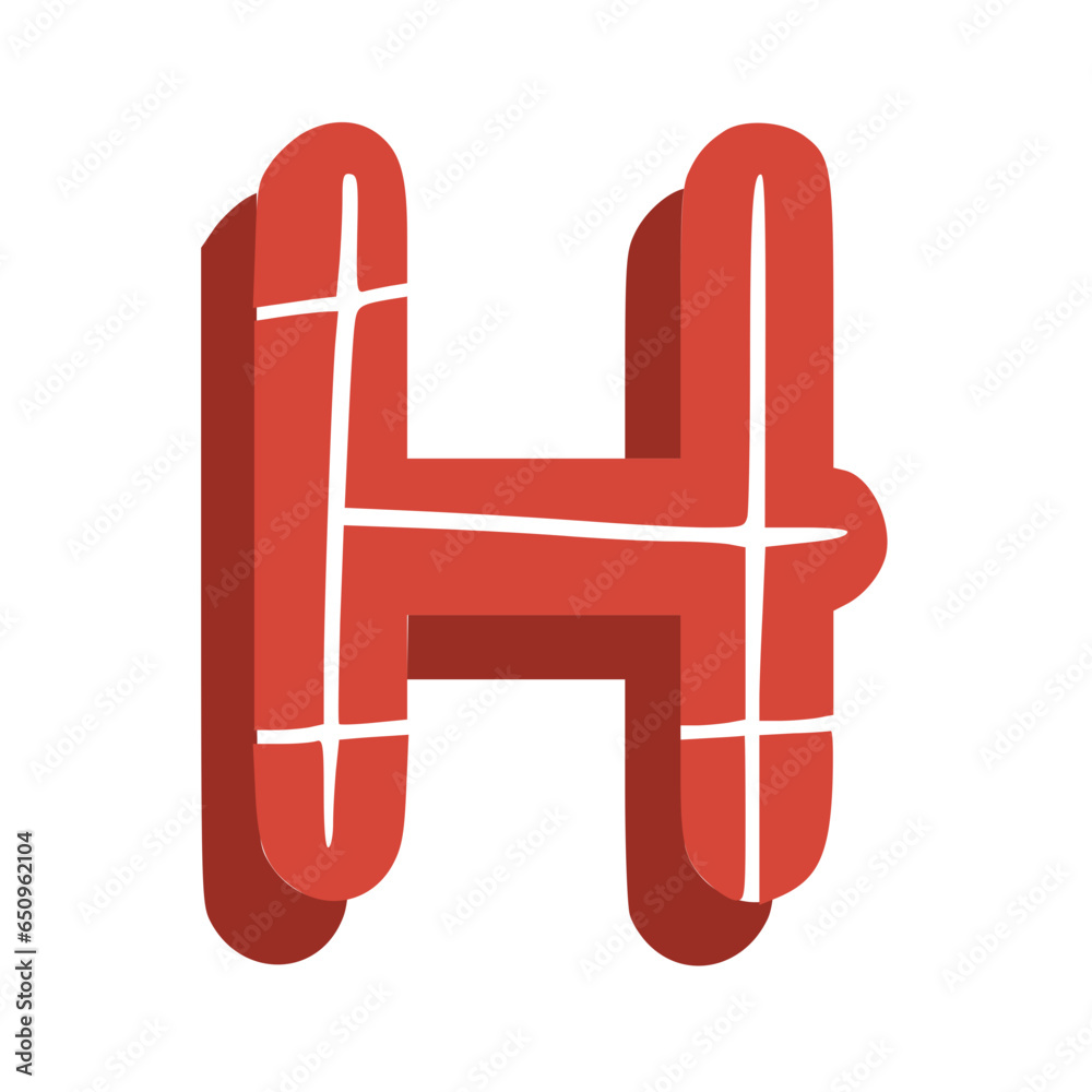 Handmade Alphabet Letters Red Color