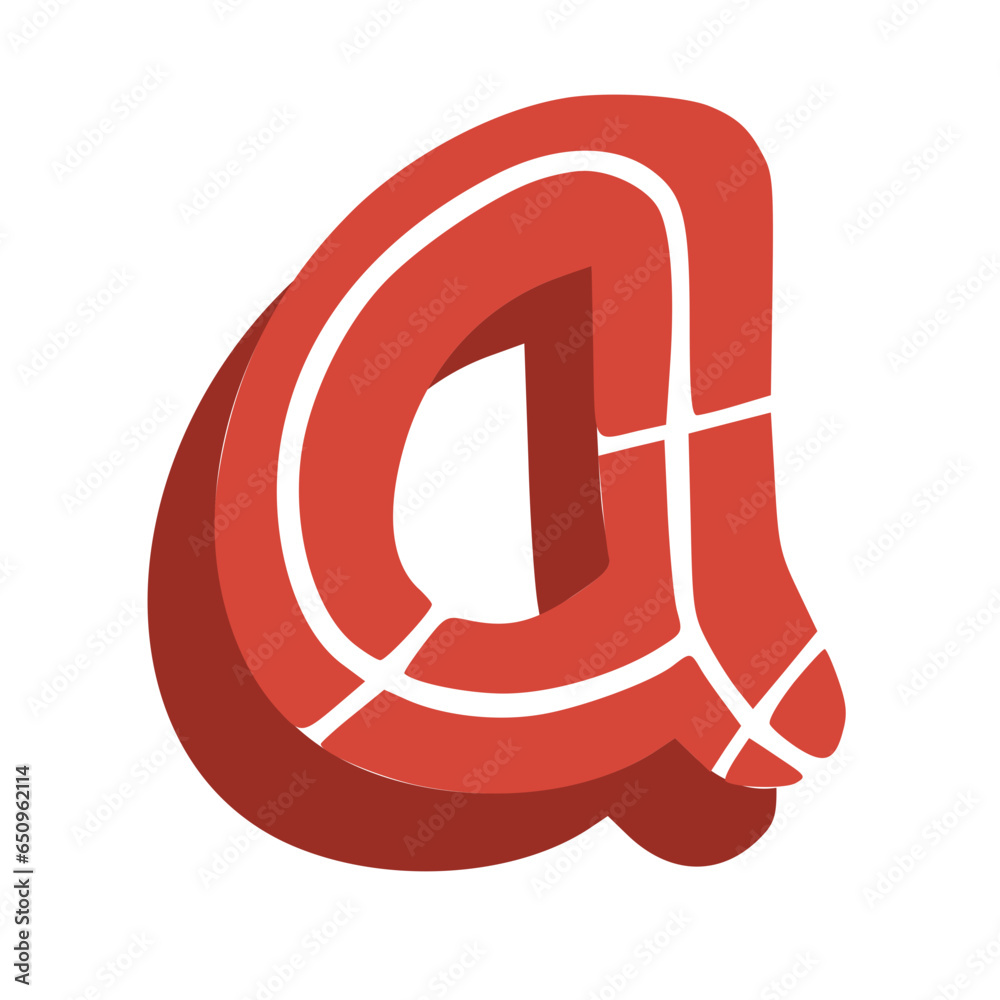 Handmade Alphabet Letters Red Color